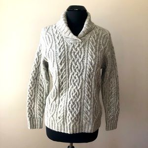 Lauren by Ralph Lauren Cable Knit Wool Sweater, S